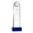 Sherbourne Globe Award on Base - Blue | https://www.bestnamebadges.com