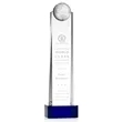 Sherbourne Globe Award on Base - Blue | https://www.bestnamebadges.com