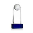 Sherbourne Globe Award on Base - Blue | https://www.bestnamebadges.com