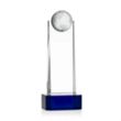 Sherbourne Globe Award on Base - Blue | https://www.bestnamebadges.com