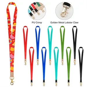 3/4'' Lanyard With PU Crimp & Optional Clamp