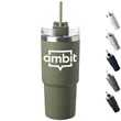 23 oz Matte Finish Travel Mugs with Straw | https://www.bestnamebadges.com