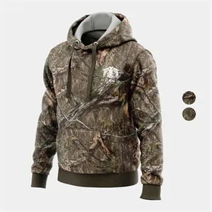 Mossy Oak® Men's 8.2 Oz. Pullover Hoodie W/ Kangaroo Pockets | https://www.bestnamebadges.com