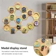 Wooden Honeycomb Medal Display Stand | https://www.bestnamebadges.com