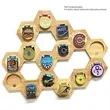 Wooden Honeycomb Medal Display Stand | https://www.bestnamebadges.com
