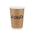 Disposable Double-layer  Kraft Paper Cups | https://www.bestnamebadges.com