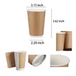 Disposable Double-layer  Kraft Paper Cups | https://www.bestnamebadges.com