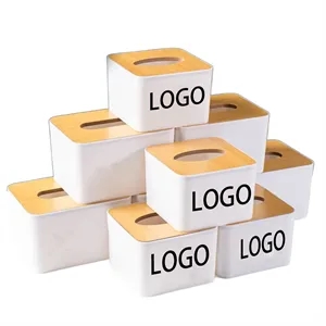 Wooden Covering Tissue Box Gift Advertising Paper Drawe