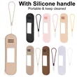 Portable Silicone Makeup Brush Bag w/ Mirror | https://www.bestnamebadges.com