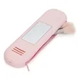 Portable Silicone Makeup Brush Bag w/ Mirror | https://www.bestnamebadges.com