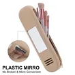 Portable Silicone Makeup Brush Bag w/ Mirror | https://www.bestnamebadges.com