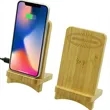 15W Bamboo Stand Wireless Charger | https://www.bestnamebadges.com