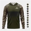 Mossy Oak® Men's. Polyester Interlock Raglan Hooded T-Shirt | https://www.bestnamebadges.com