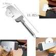 Stainless Steel Non-slip Pizza Cake Scraper | https://www.bestnamebadges.com