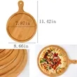 High-end Wooden Pizza Western Plate | https://www.bestnamebadges.com