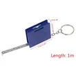 Customized Mini Square Tape Measure With Level Keychain | https://www.bestnamebadges.com