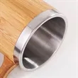 12OZ Stainless Steel Bamboo Shell Thermal Cup With Handle | https://www.bestnamebadges.com