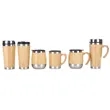 12OZ Stainless Steel Bamboo Shell Thermal Cup With Handle | https://www.bestnamebadges.com