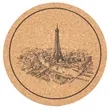 Insulation Round Cork Coaster Full Page Printing Possible | https://www.bestnamebadges.com