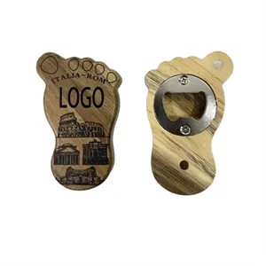 Wooden Corkscrew Magnetic Fridge Magnets Drinks Beer