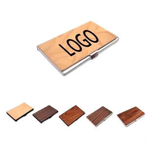 Personalized Business Card Holder in Wooden