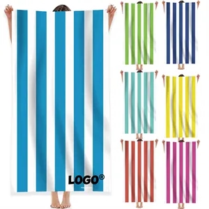 Towel Quick Drying Striped Printed Microfiber Beach
