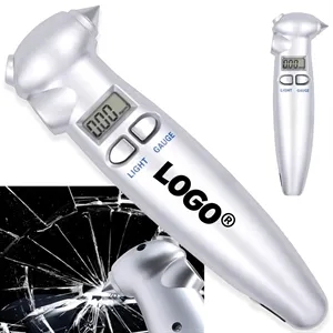 Digital Tire Pressure Gauge Safety Hammer Multi-Function