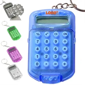 Portable Mini Pocket Electronic Calculator Key Ring Keychain
