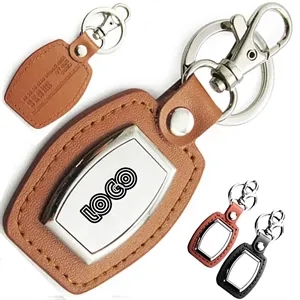 Pu Leather Customizable Chain For Hanging Car Keys