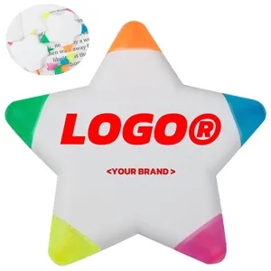5-In-1 Star Shape Highlighters Gift Advertising Pen