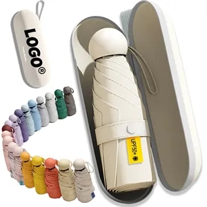 Mini Windproof Sun & Rain Pocket Umbrella With Case