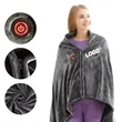 Rechargeable Ribbed Flannel Heated Blanket Electric Throw | https://www.bestnamebadges.com