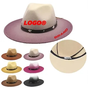 Colorblock Gradient Western Retro Style Cowboy Hat