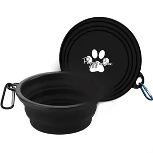 350ml Collapsible Pet Bowl with Carabiner | https://www.bestnamebadges.com