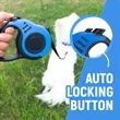 Retractable Dog Leash Auto Tractor Tape | https://www.bestnamebadges.com