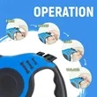 Retractable Dog Leash Auto Tractor Tape | https://www.bestnamebadges.com