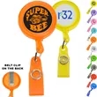 Transparent Badge Reel Holder w/ Match Color String & Strap | https://www.bestnamebadges.com