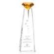 Alicia Gemstone Award - Optical/Amber | https://www.bestnamebadges.com