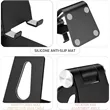 Foldable Mini holder  Portable Adjustable Desk Phone Stand | https://www.bestnamebadges.com