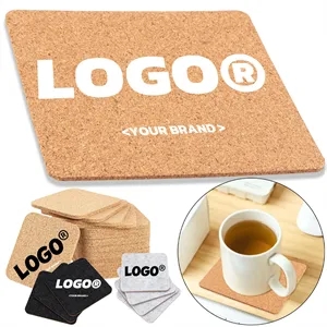 Customizable Cork Coasters Square