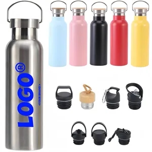 20oz Stainless Steel Cycling Water Bottle With Optional Lid