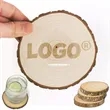 Customizable Round Tree Coasters | https://www.bestnamebadges.com
