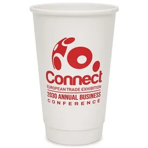 Custom 16 Oz. Double Wall Paper Hot Cups | https://www.bestnamebadges.com