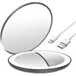 LED rechargeable light round mirror Compact | https://www.bestnamebadges.com