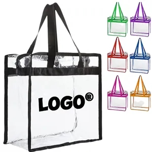 Clear Pvc Zipper Tote Bag Stadium