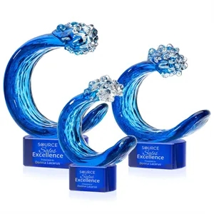 Oceana Award on Paragon Base - Blue | https://www.bestnamebadges.com