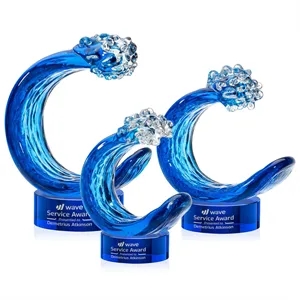 Oceana Award on Stanrich Base - Blue | https://www.bestnamebadges.com