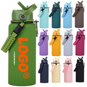 Stainless Steel Outdoor Large Capacity Sport Bottle & Handle