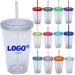 16OZ Classic Transparent Insulated Double Wall Tumbler Cup | https://www.bestnamebadges.com