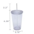 16OZ Classic Transparent Insulated Double Wall Tumbler Cup | https://www.bestnamebadges.com